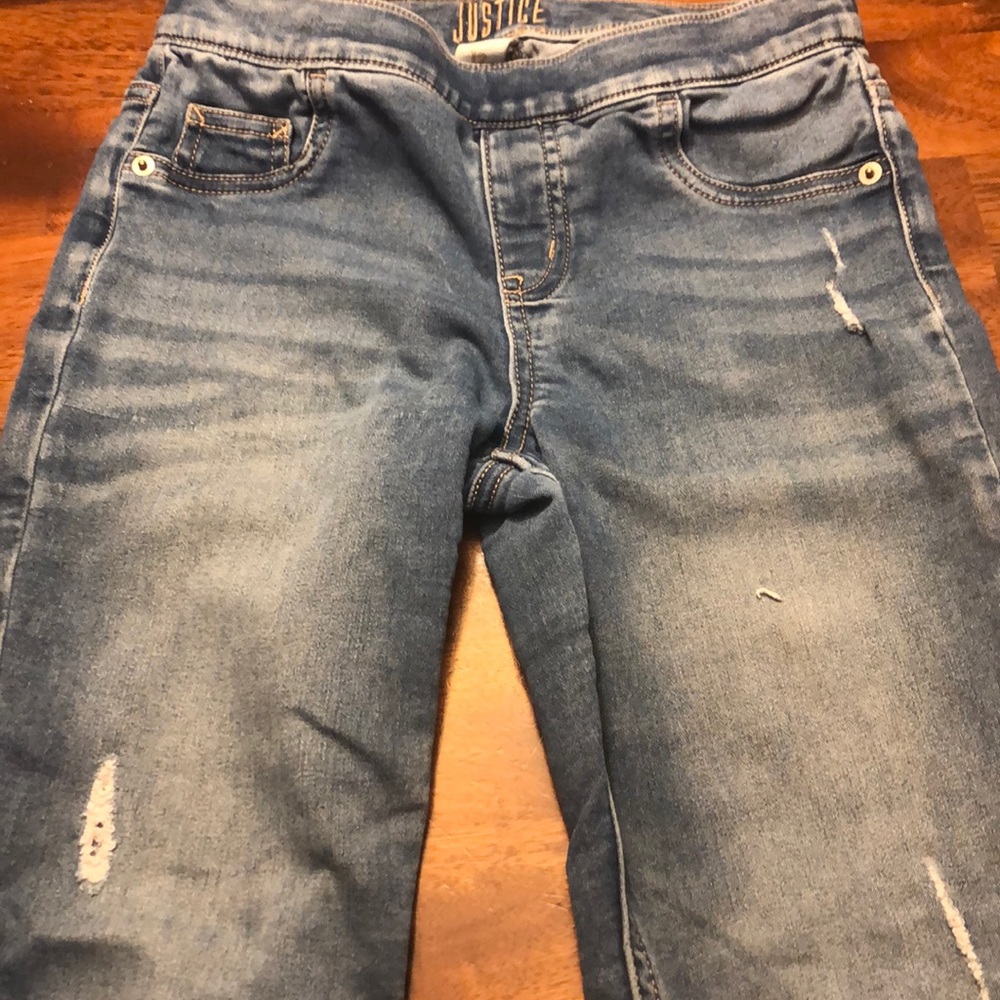 Justice mid-rise Jean legging. Size 12